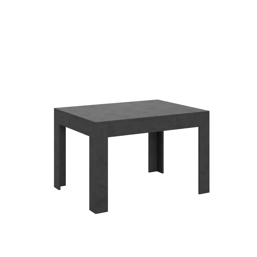 Table extensible effet béton gris 90x120/180 cm