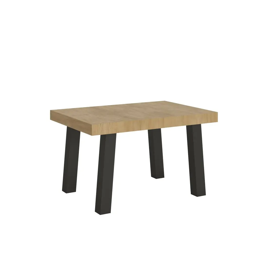 Table extensible effet bois chêne nature 90x140/244 cm