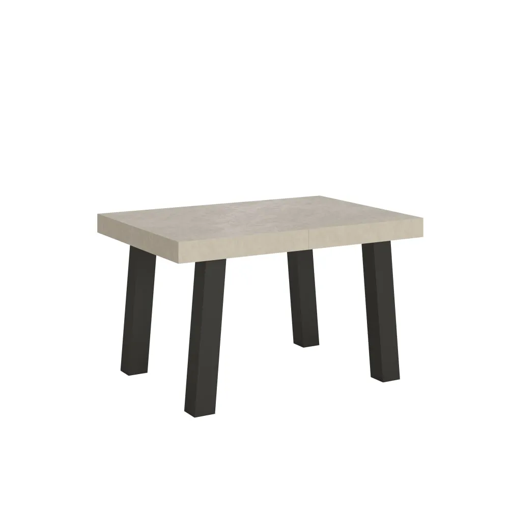 Table extensible effet bois gris cachemire 90x140/244 cm