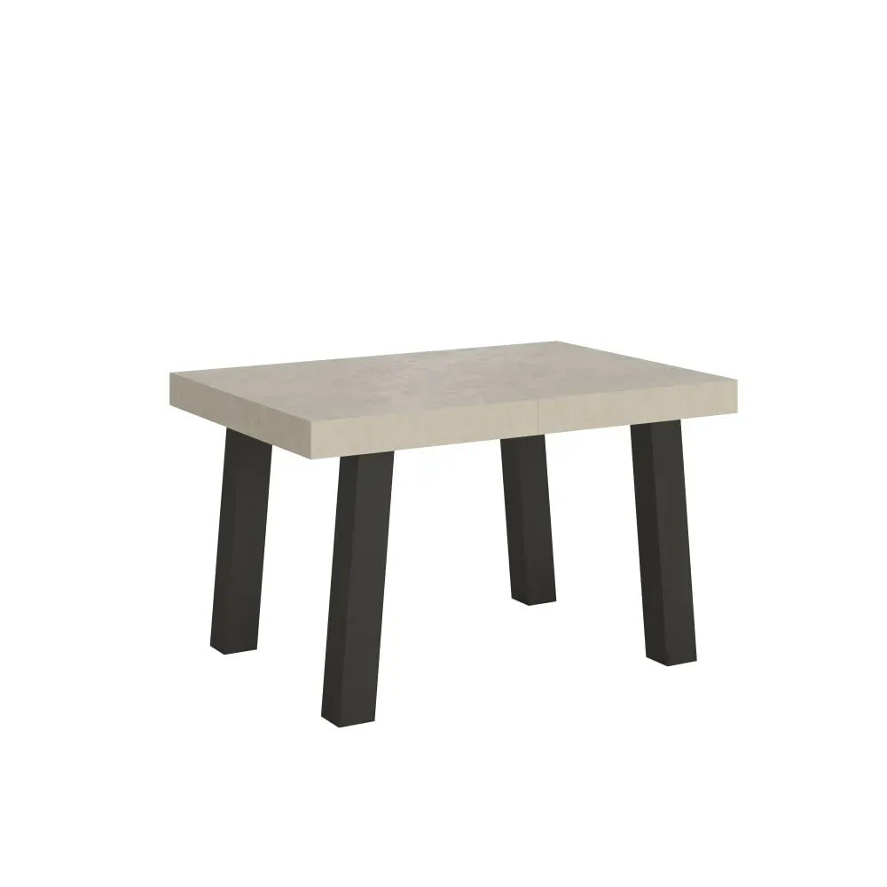Table extensible effet bois gris cachemire 90x140/400 cm