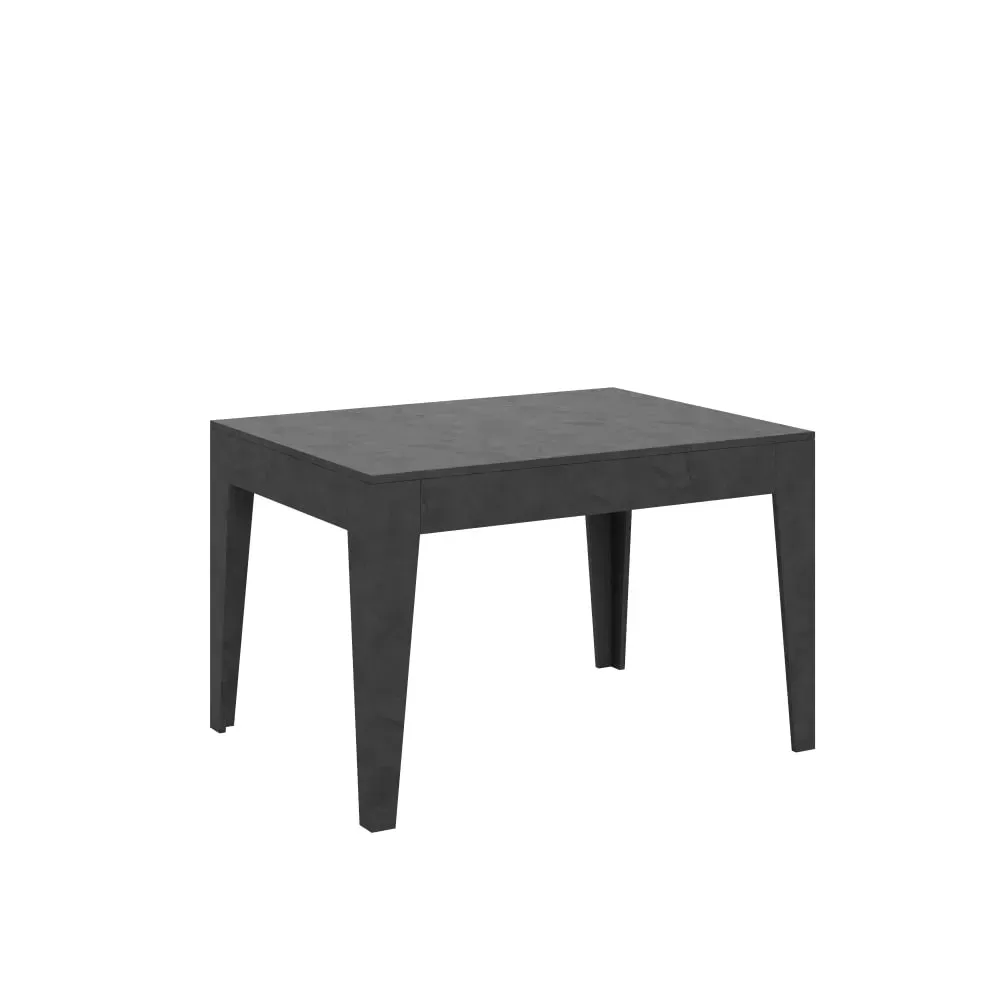 Table extensible effet béton gris 90x120/180 cm