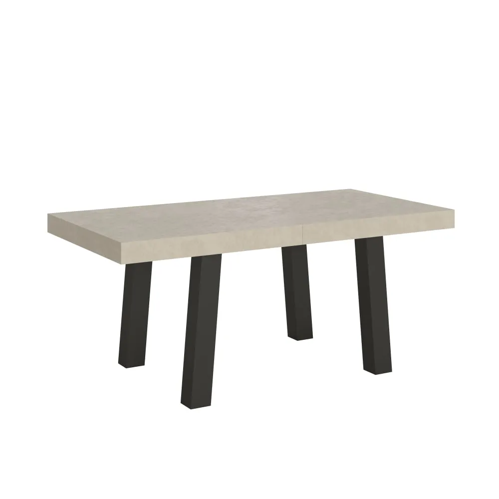 Table extensible effet bois gris cachemire 90x160/420 cm