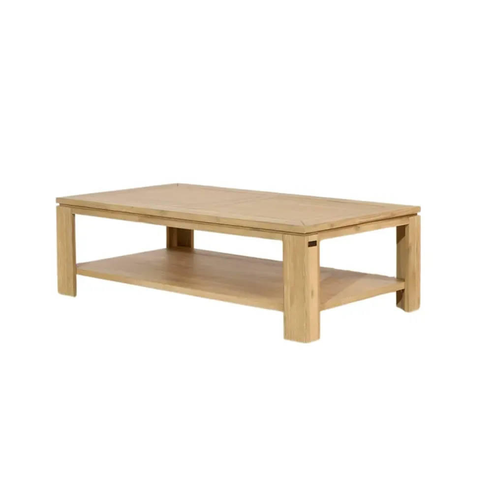 Table basse rectangulaire en acacia teinte claire