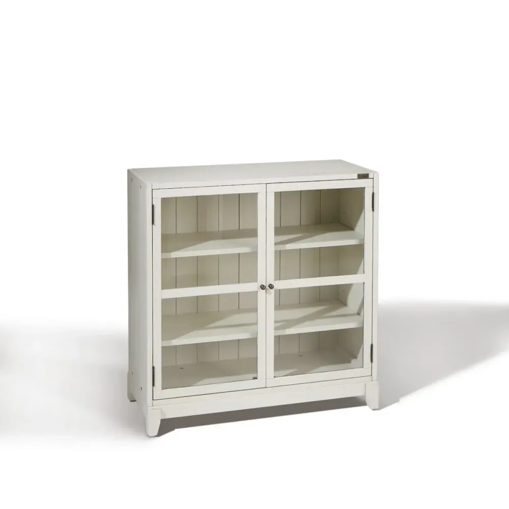 Vitrine 2 portes vitrées en pin blanche