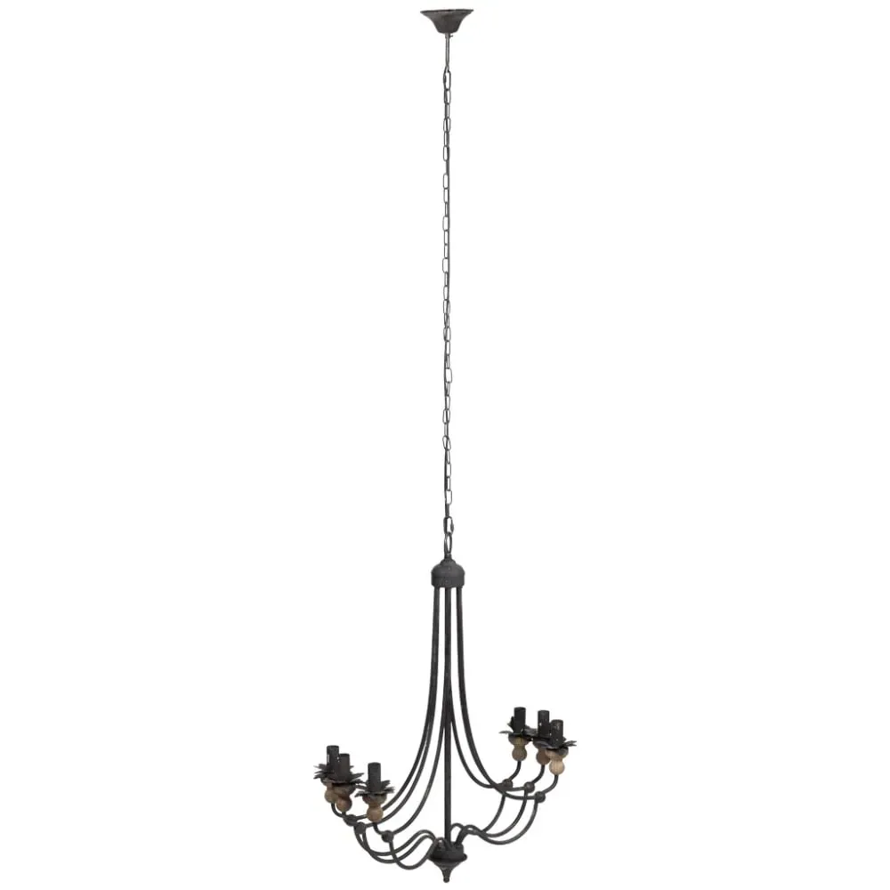 Plafonnier en métal noir D69x86h cm