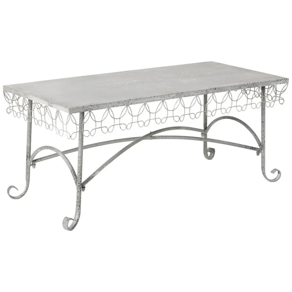 Table basse en métal 120,65x56,52x52,07h cm