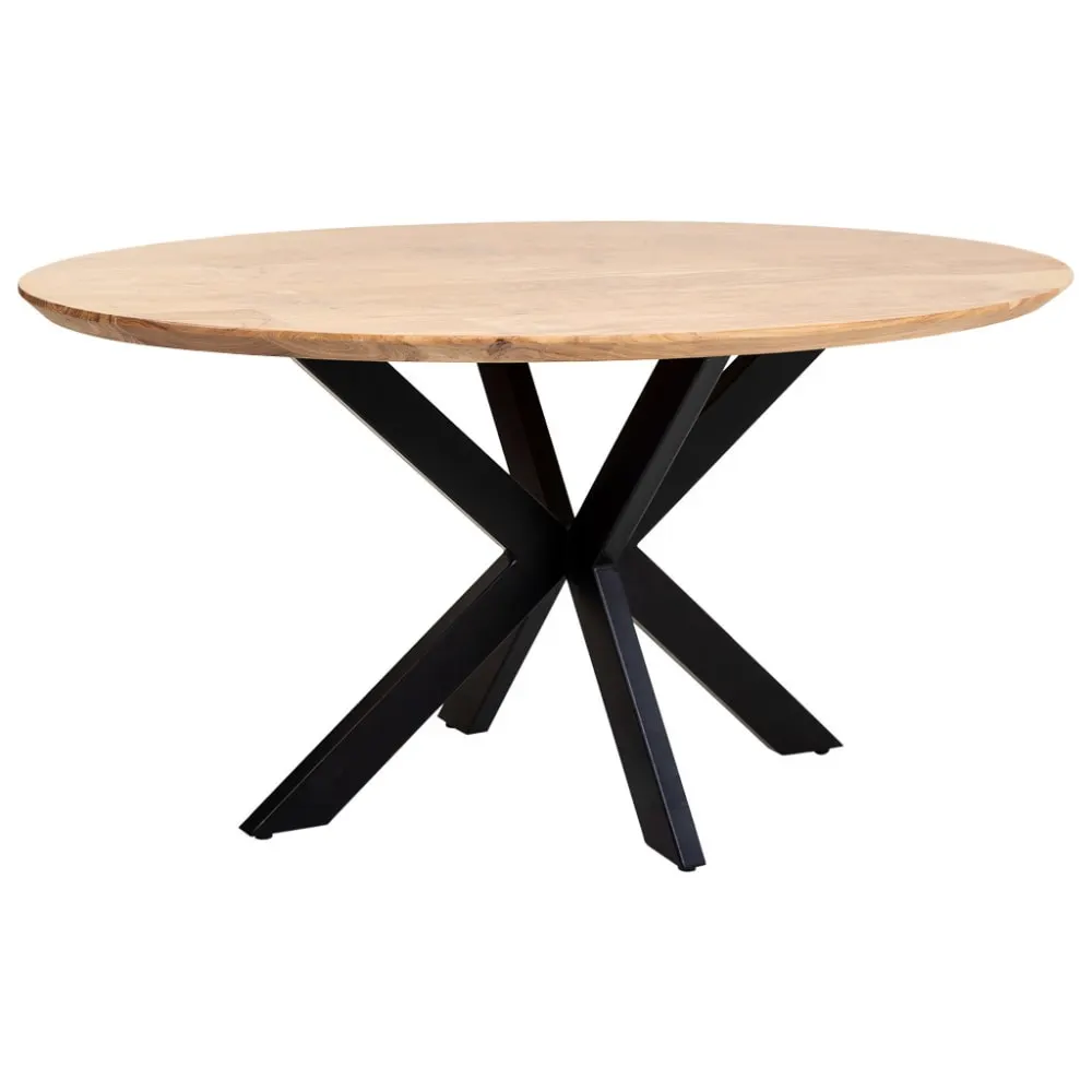 Table à manger ovale en bois marron 160x90x76