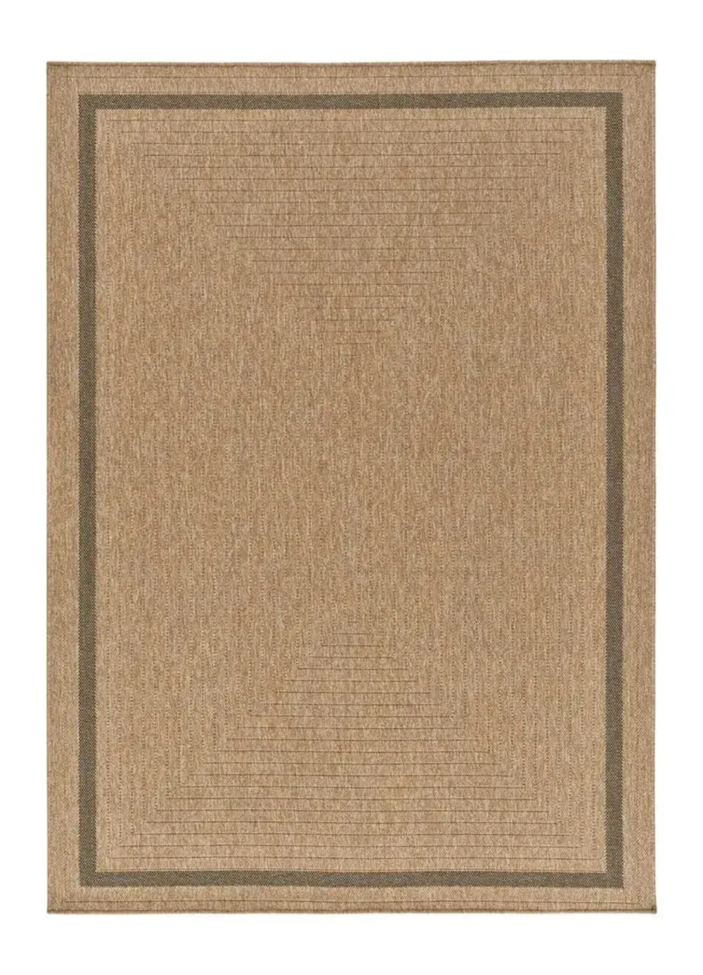 Tapis d'extérieur effet jute marron clair 120x170 cm