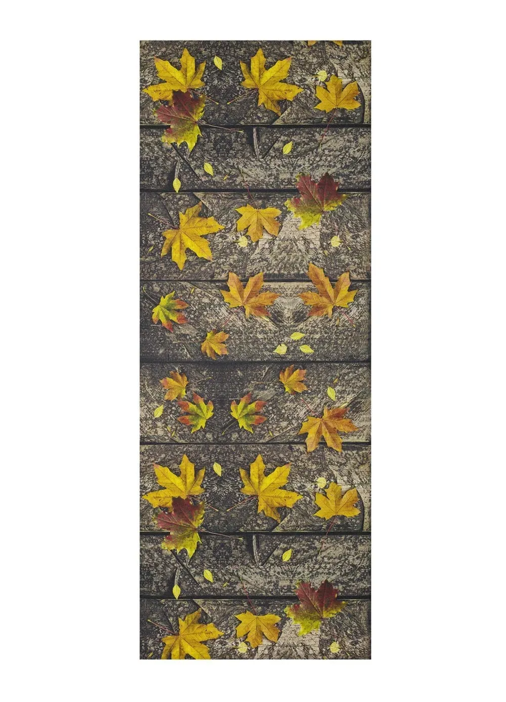Tapis de cuisine lavable automne jaune/marron 52x100 cm