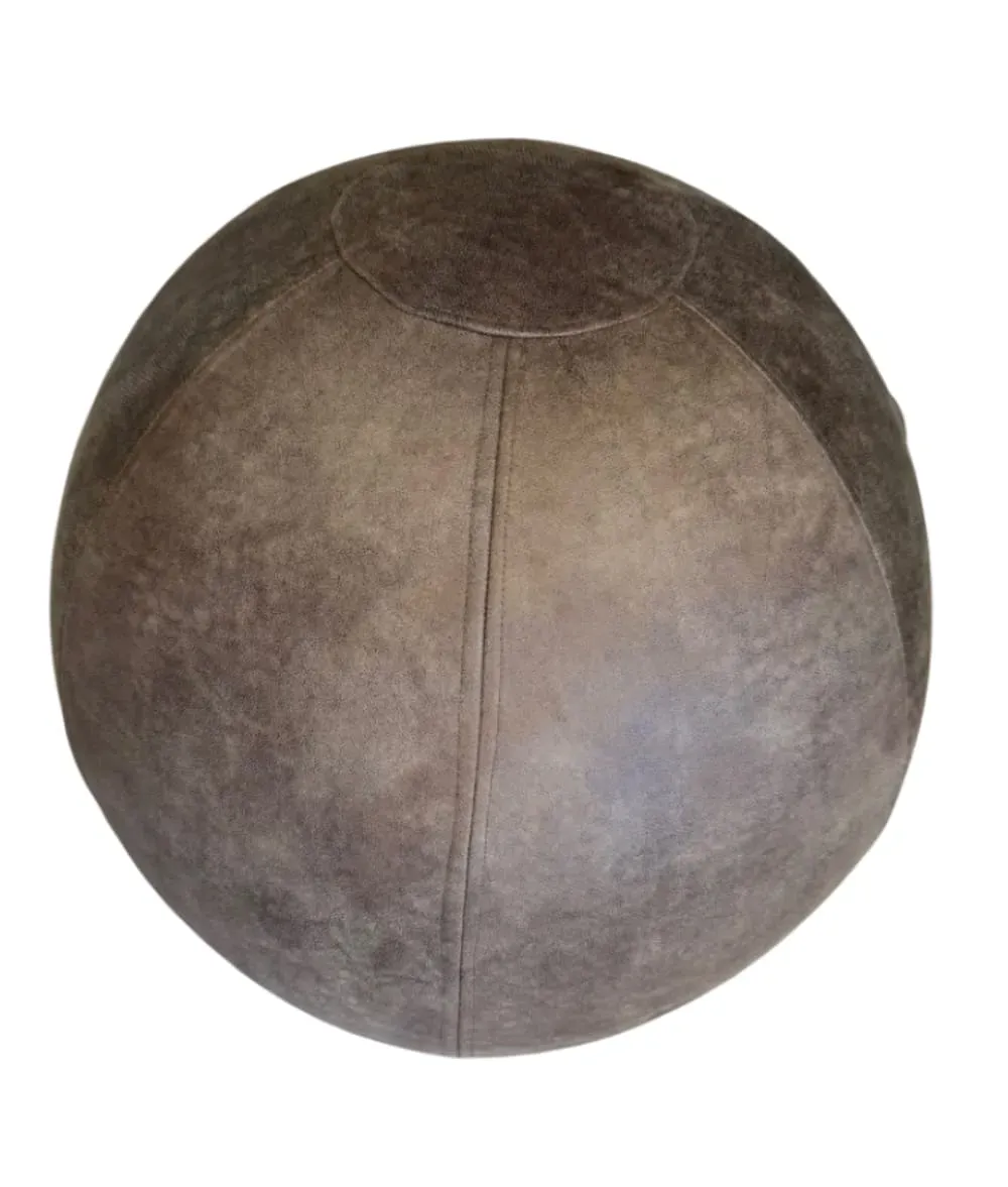 Pouf ballon effet cuir usé  yoga et décoration 55 cm