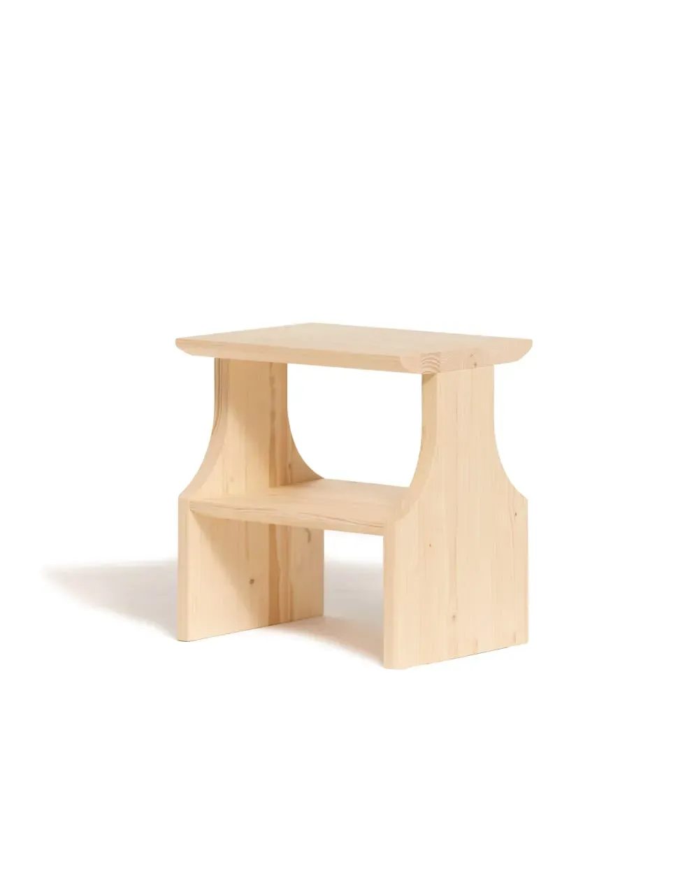 Tabouret en bois massif couleur beige