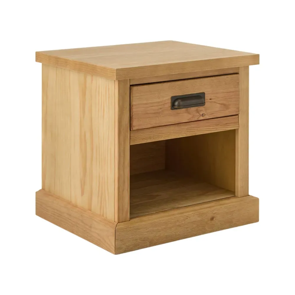 Table de chevet un tiroir en placage bois véritable