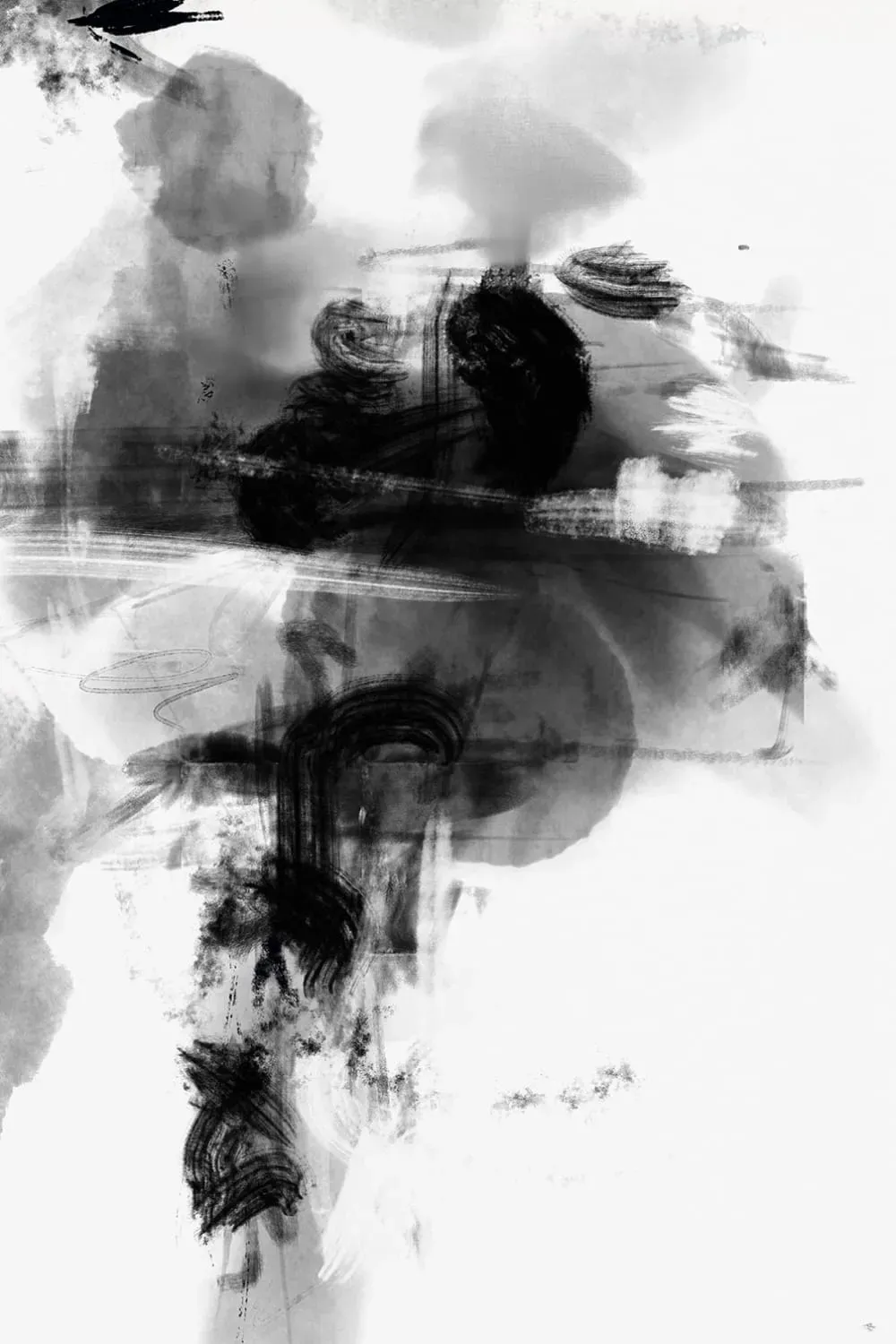 Tableau contemporain jeu sauvage imprimé sur toile 60x90 cm