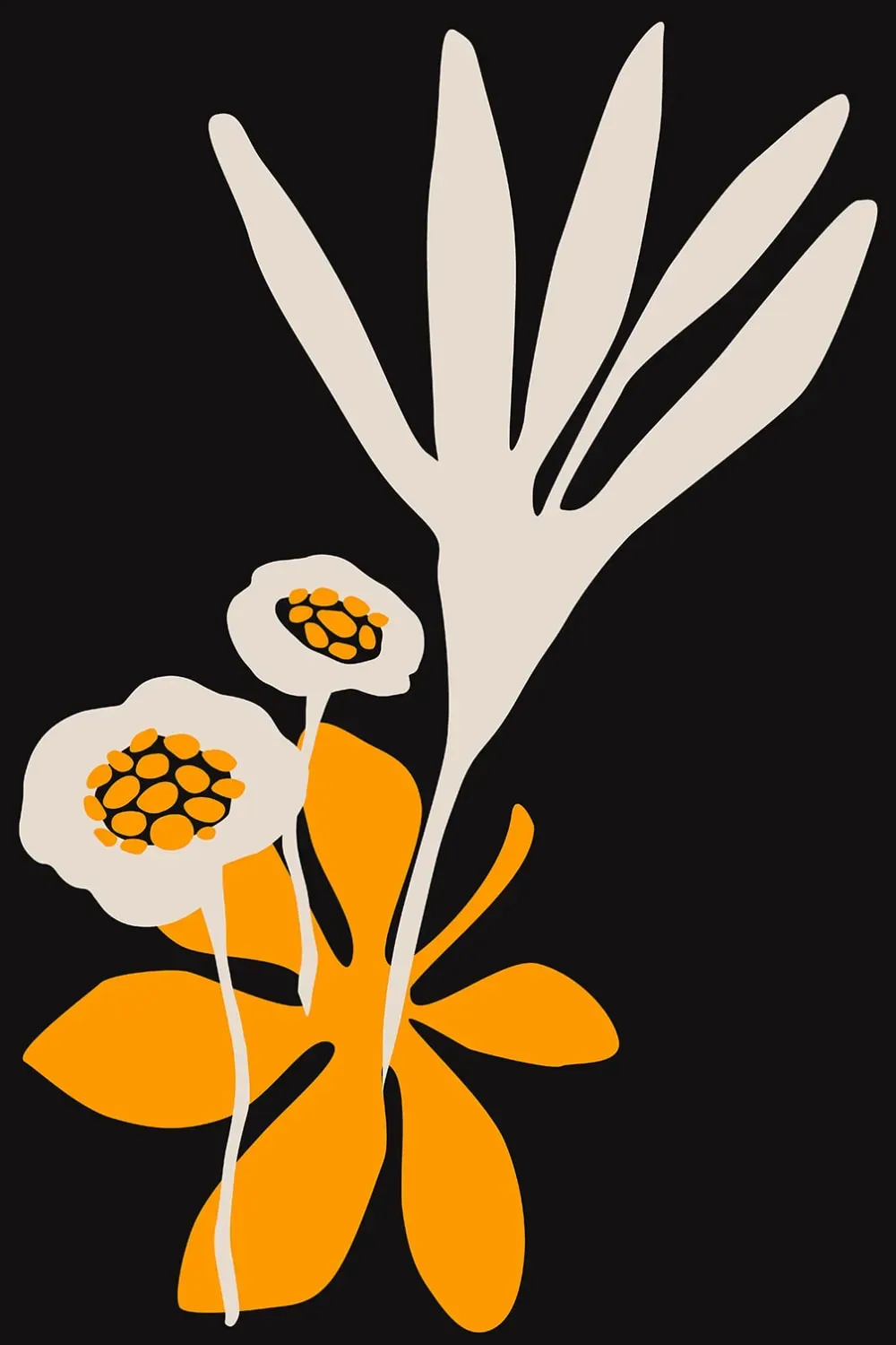 Tableau fleurs colchiques imprimé sur toile 60x90 cm