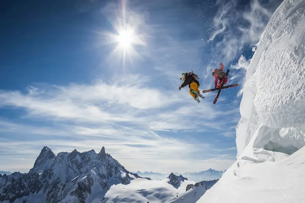 Tableau sport saut à ski imprimé sur toile 90x60 cm