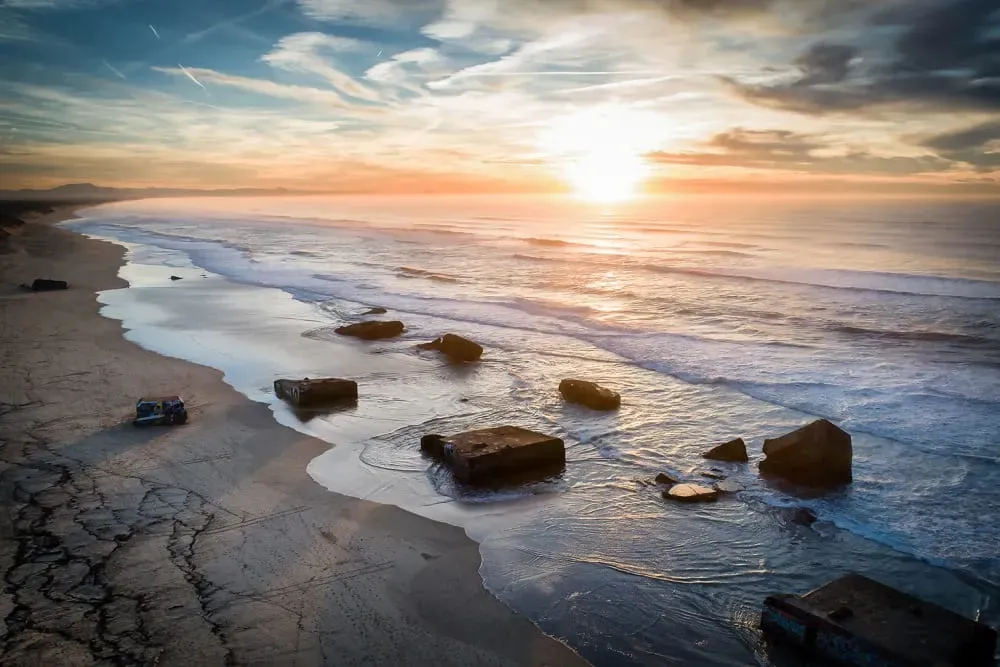 Tableau vestige mur de l'atlantique imprimé sur toile 90x60 cm