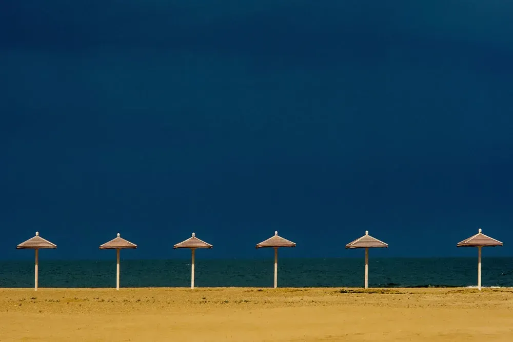 Tableau horizon bleu imprimé sur toile 90x60 cm