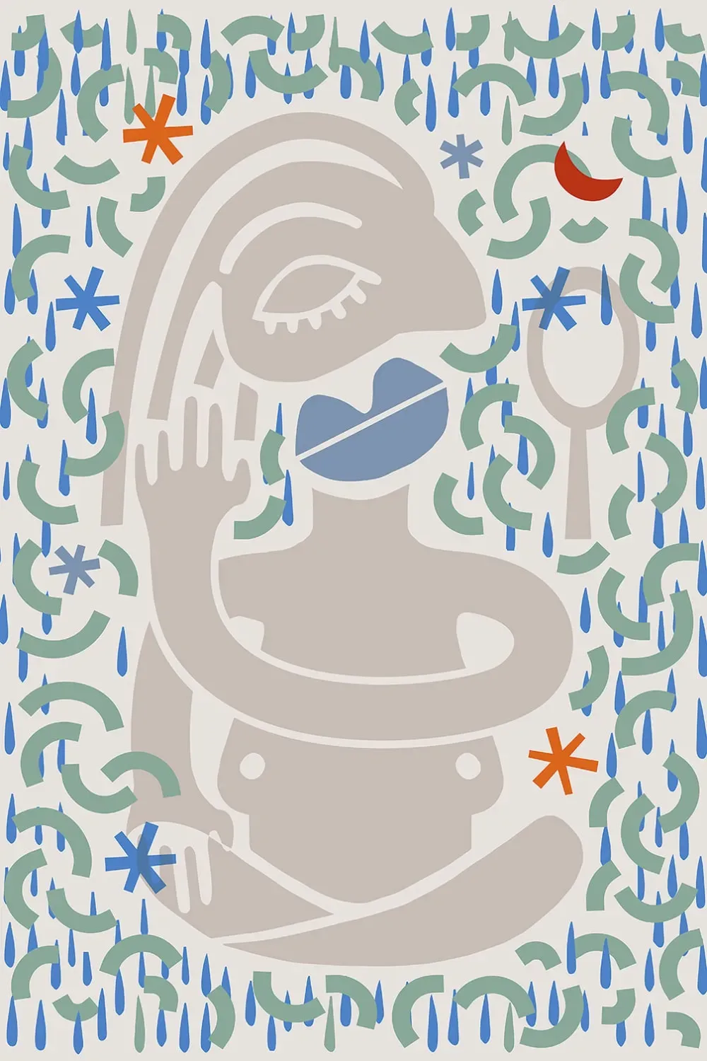 Tableau meditation féminine imprimé sur toile 40x60 cm