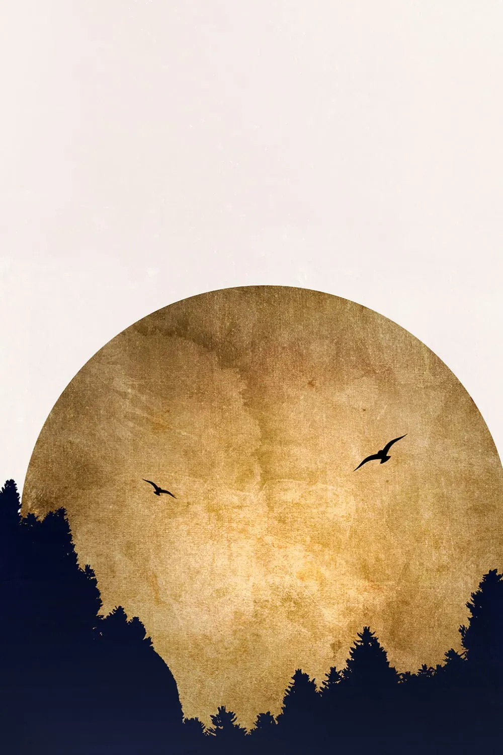 Tableau crepuscule doré impression sur aluminium 60x90 cm