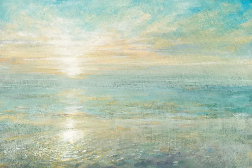 Tableau moderne soleil sur l'azur imprimé sur toile 90x60 cm