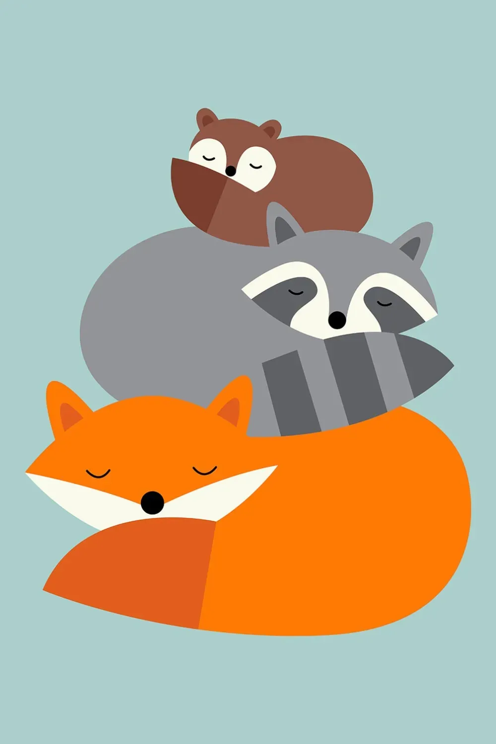 Tableau forêt froide imprimé sur toile 40x60 cm