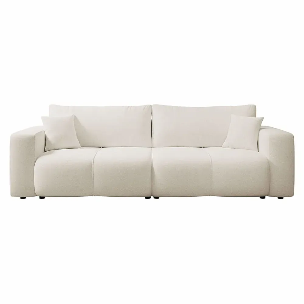 Canapé droit 4 places en  beige