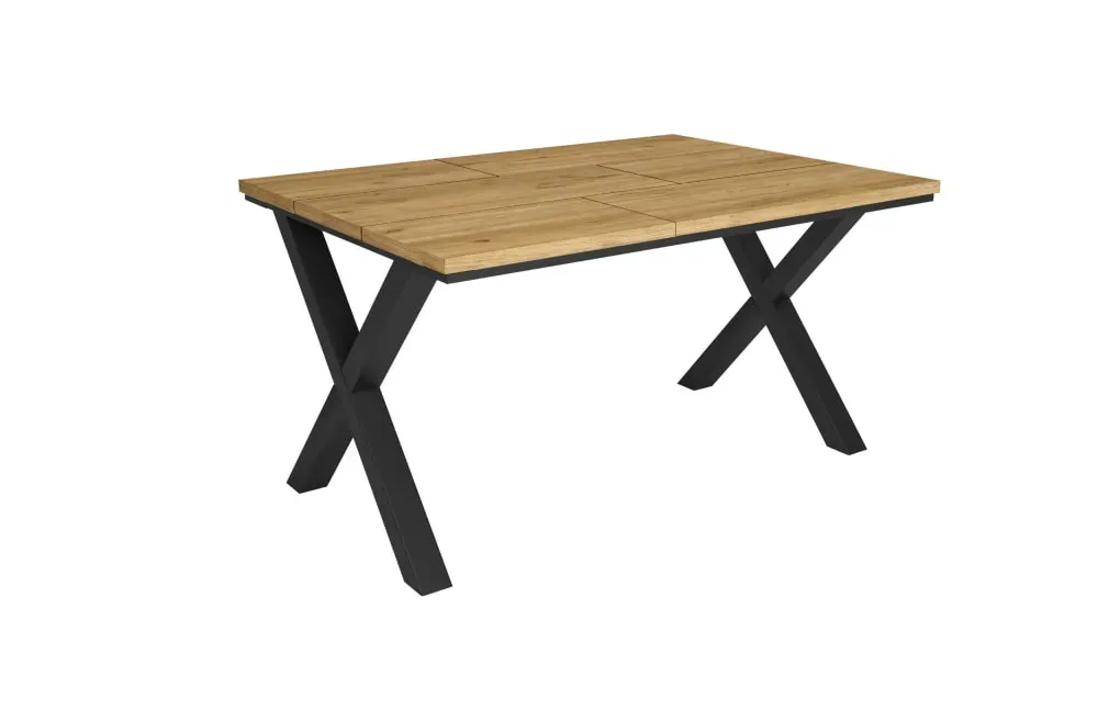 Table à manger effet bois de chêne 140x90x74cm