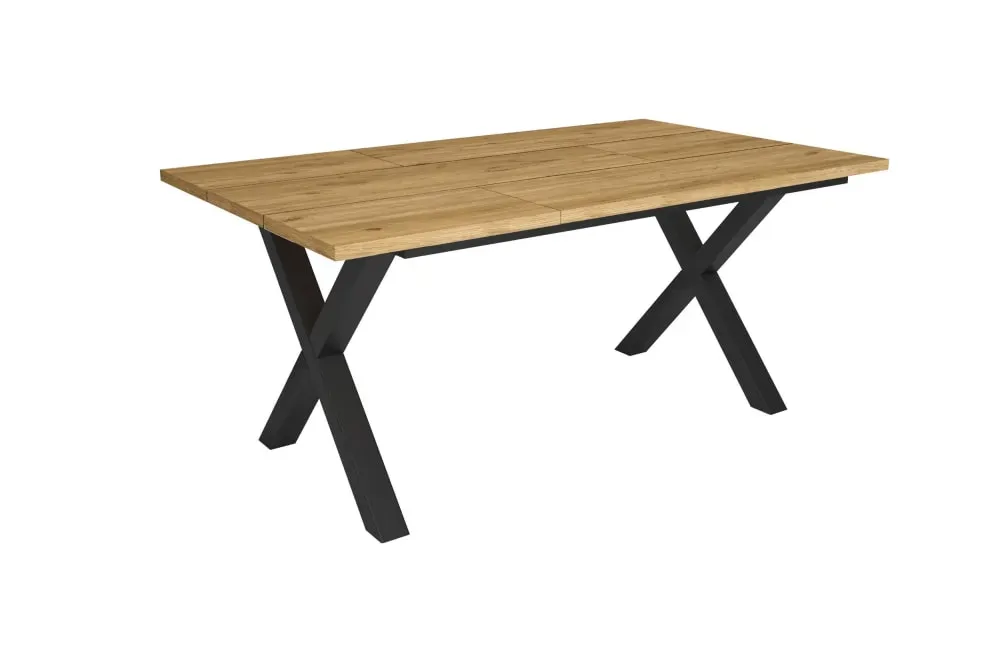 Table à manger effet bois de chêne 167x90x74cm