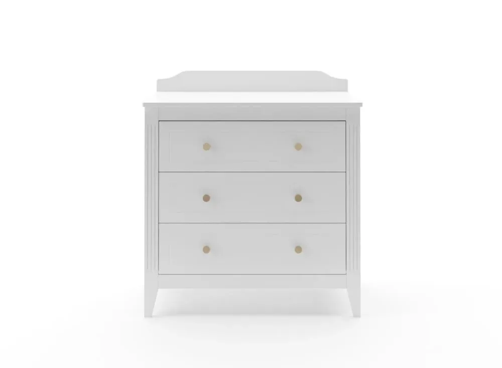 Commode 3 tiroirs Blanc