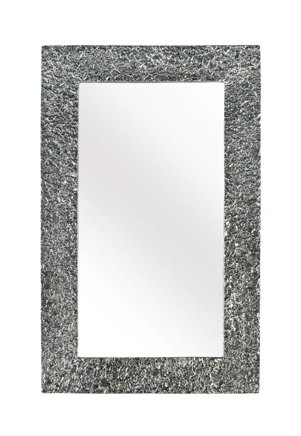 Miroir avec cadre en aluminium et relief en forme d'éclaboussure
