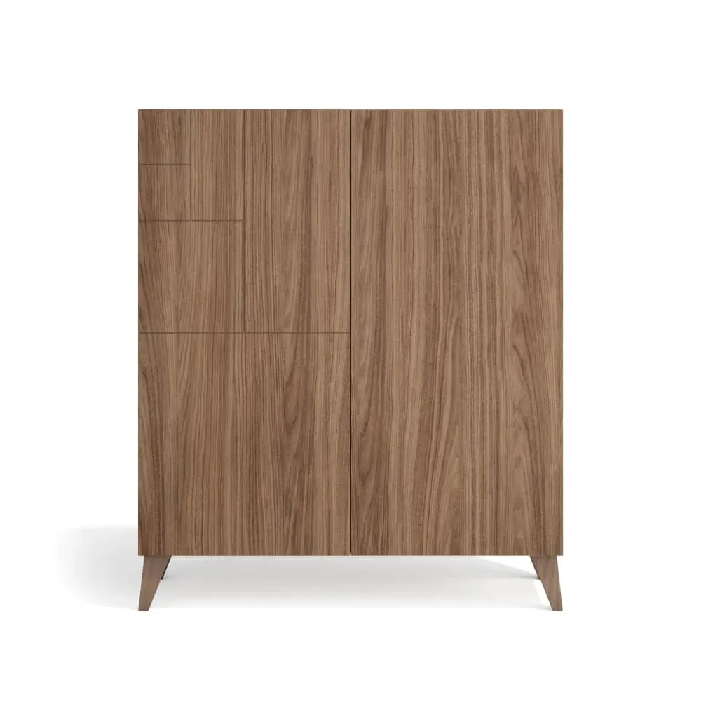 Meuble à chaussures en mélamine noyer 109x90x27 cm