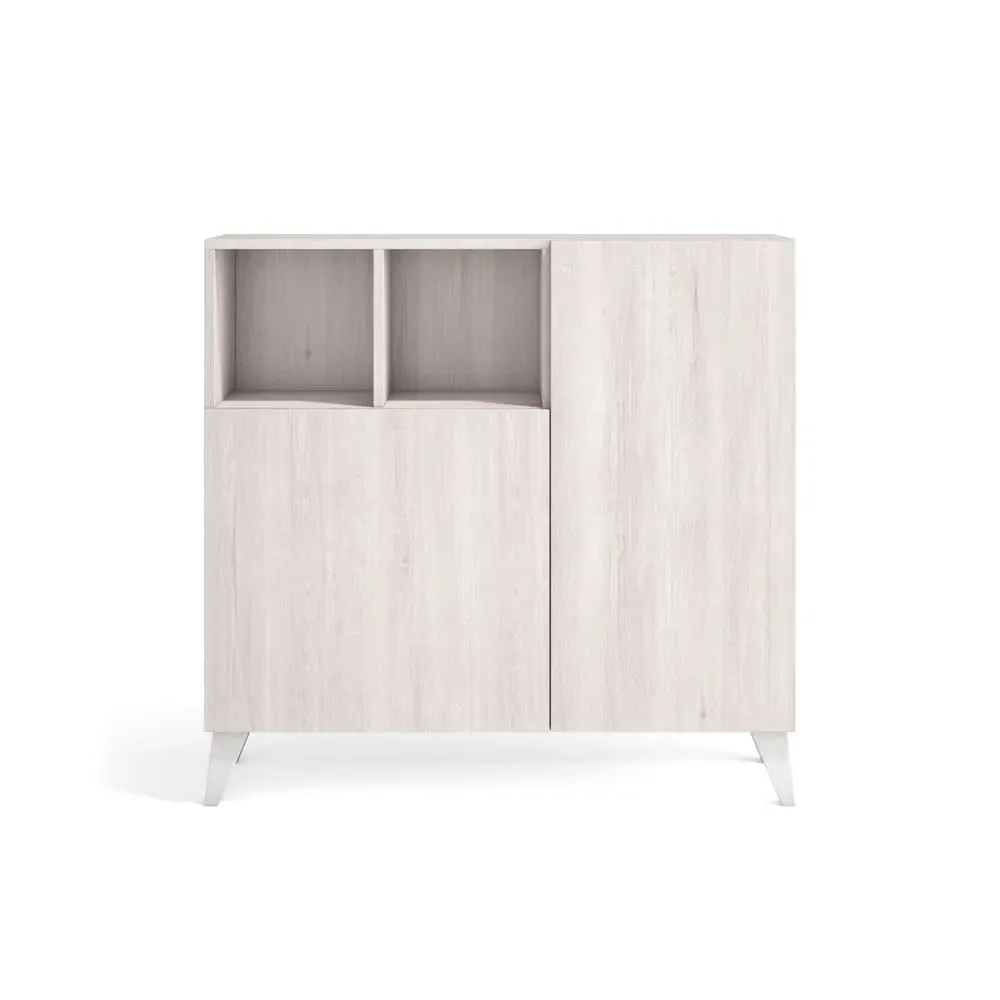 Meuble à chaussures mélaminé blanc 87×90×27 cm