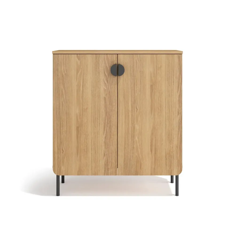 Meuble de rangement à chaussures chêne doré 90×80×34 cm