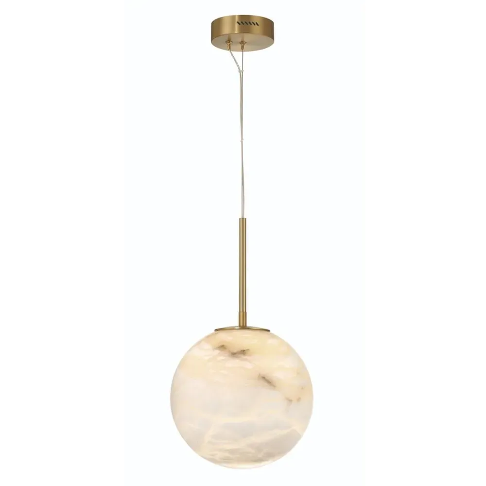 Suspension	Acier, Albâtre Or Brossé