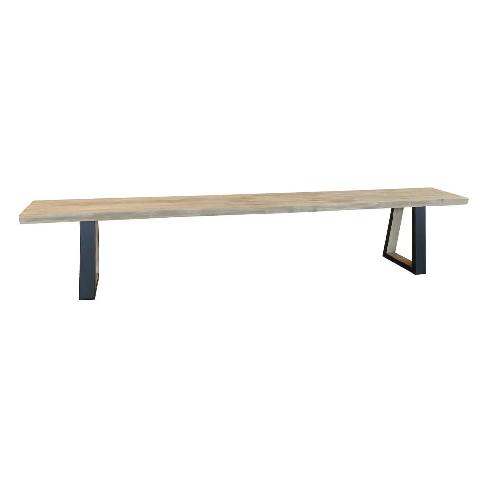 Lot de 2 bancs en bois d'acacia 230cm