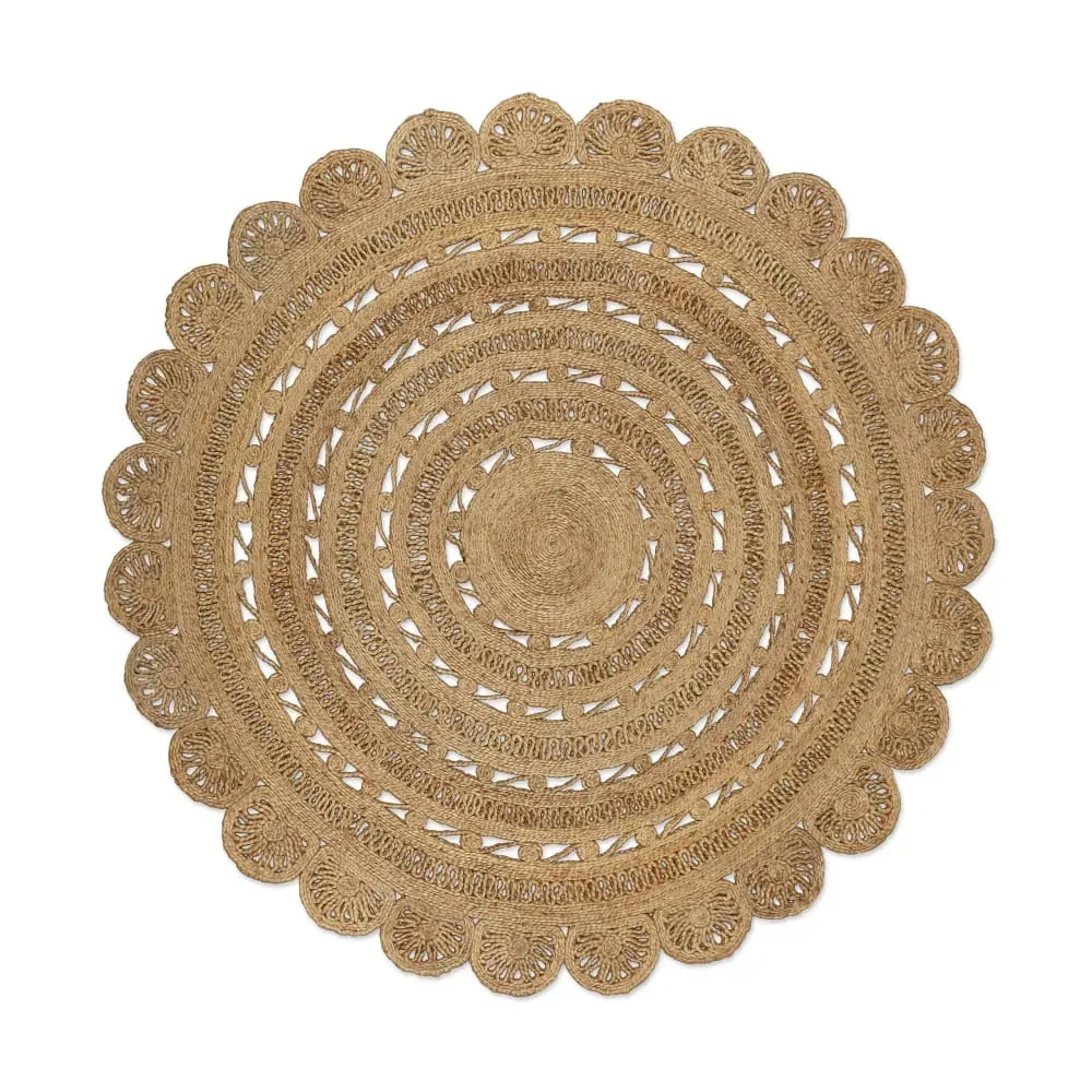 Tapis rond en jute tressé 160 rd.