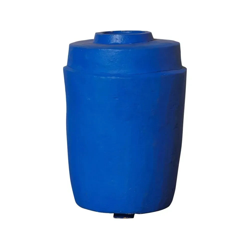 Pot en papier maché bleu H54