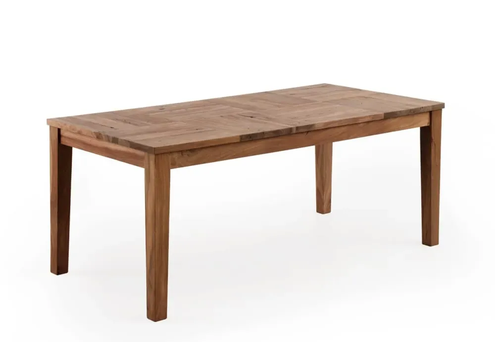 Table en bois massif d'acacia recyclé 180x90 cm