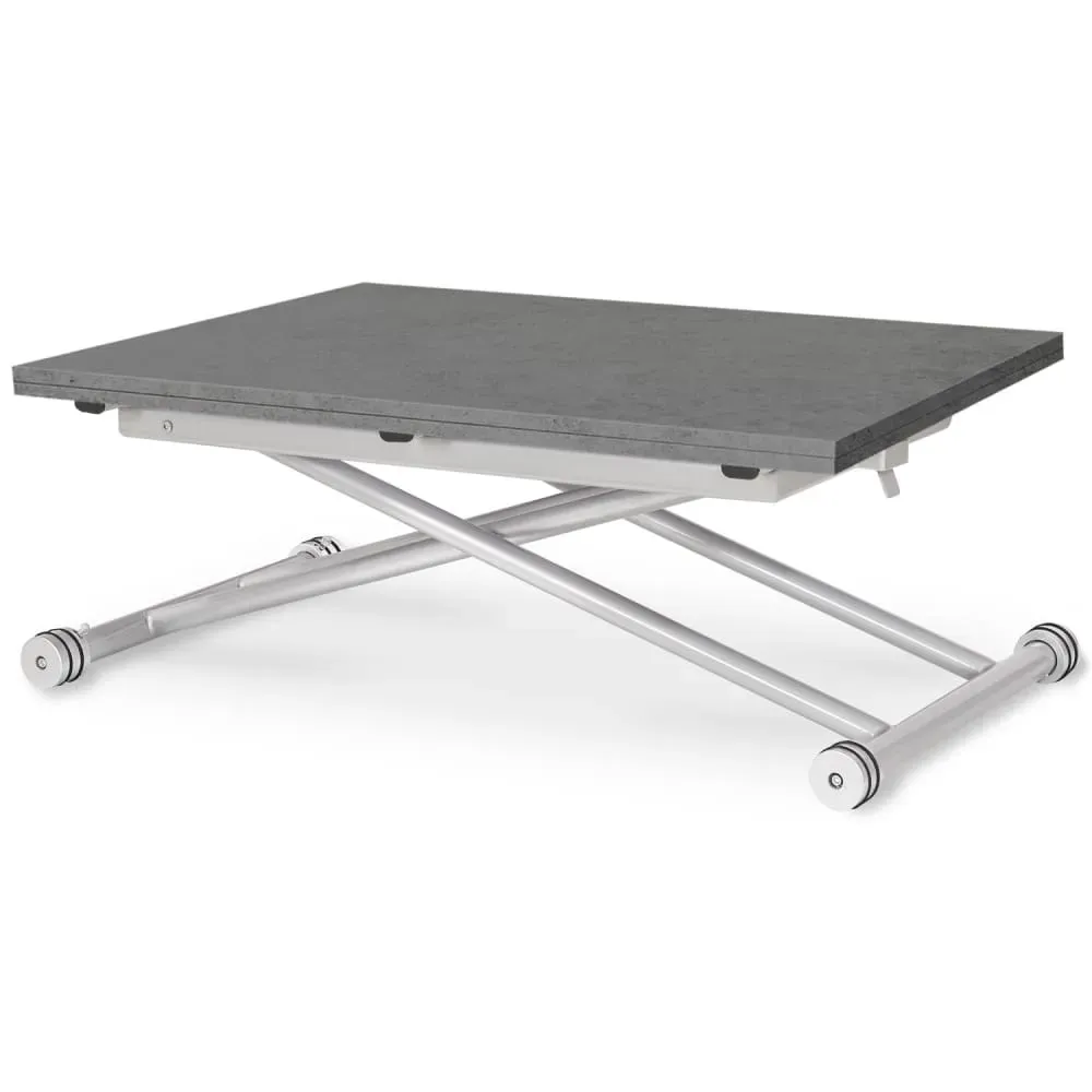 Table basse relevable effet béton
