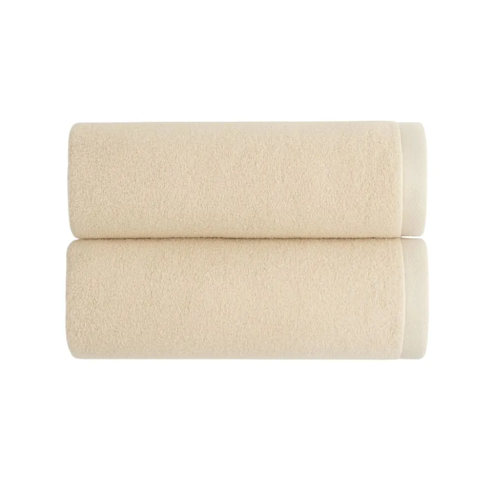 Serviette bain éco coton bio 550 g beige - 50x100 cm