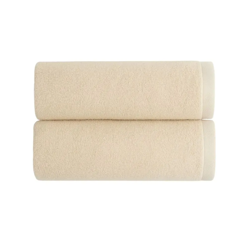 Serviette bain éco coton bio 550 g beige - 100x150 cm