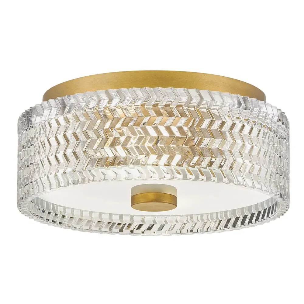 Plafonnier Acier, Verre Laiton Héritage