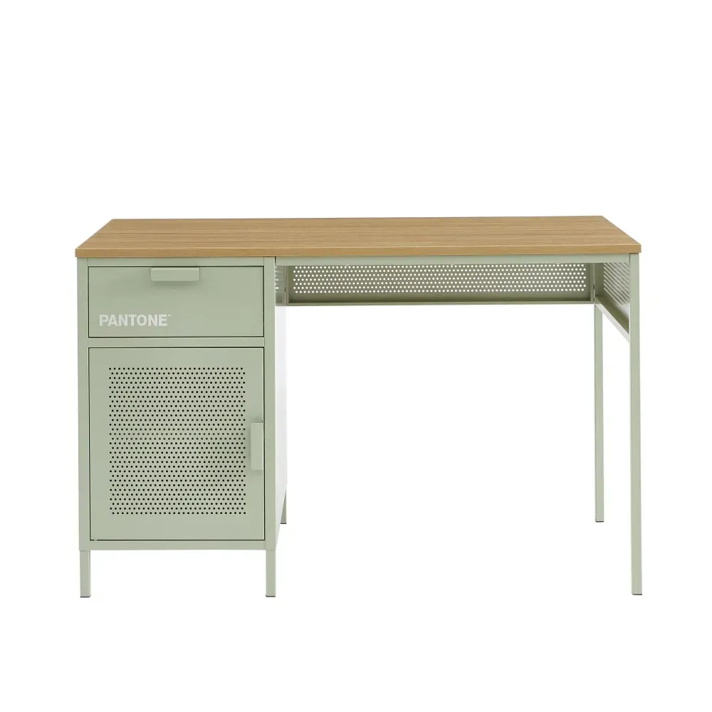 Bureau métal vert amande 120cm