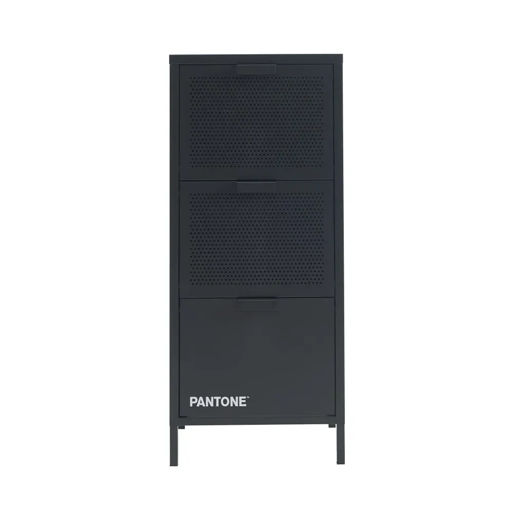 Caisson de bureau métal gris anthracite 3 tiroirs h105cm