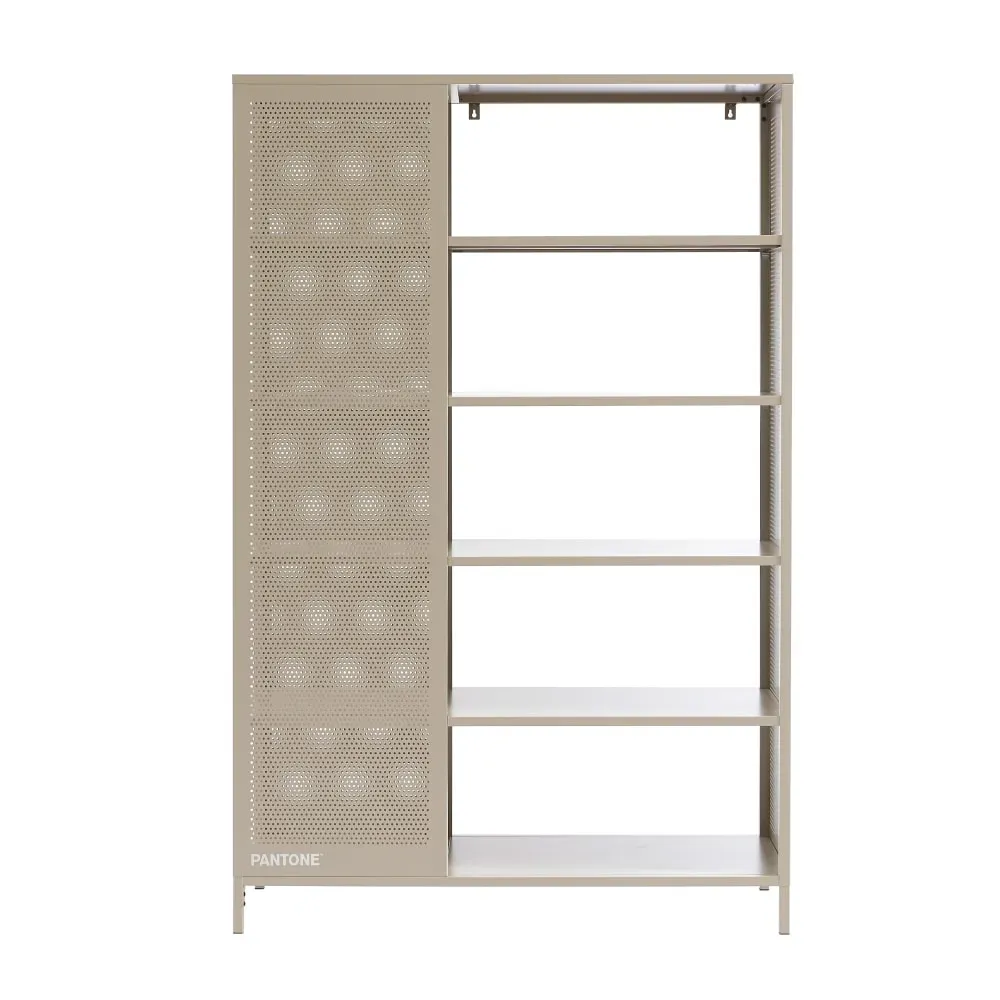 Bibliothèque métal taupe h180cm
