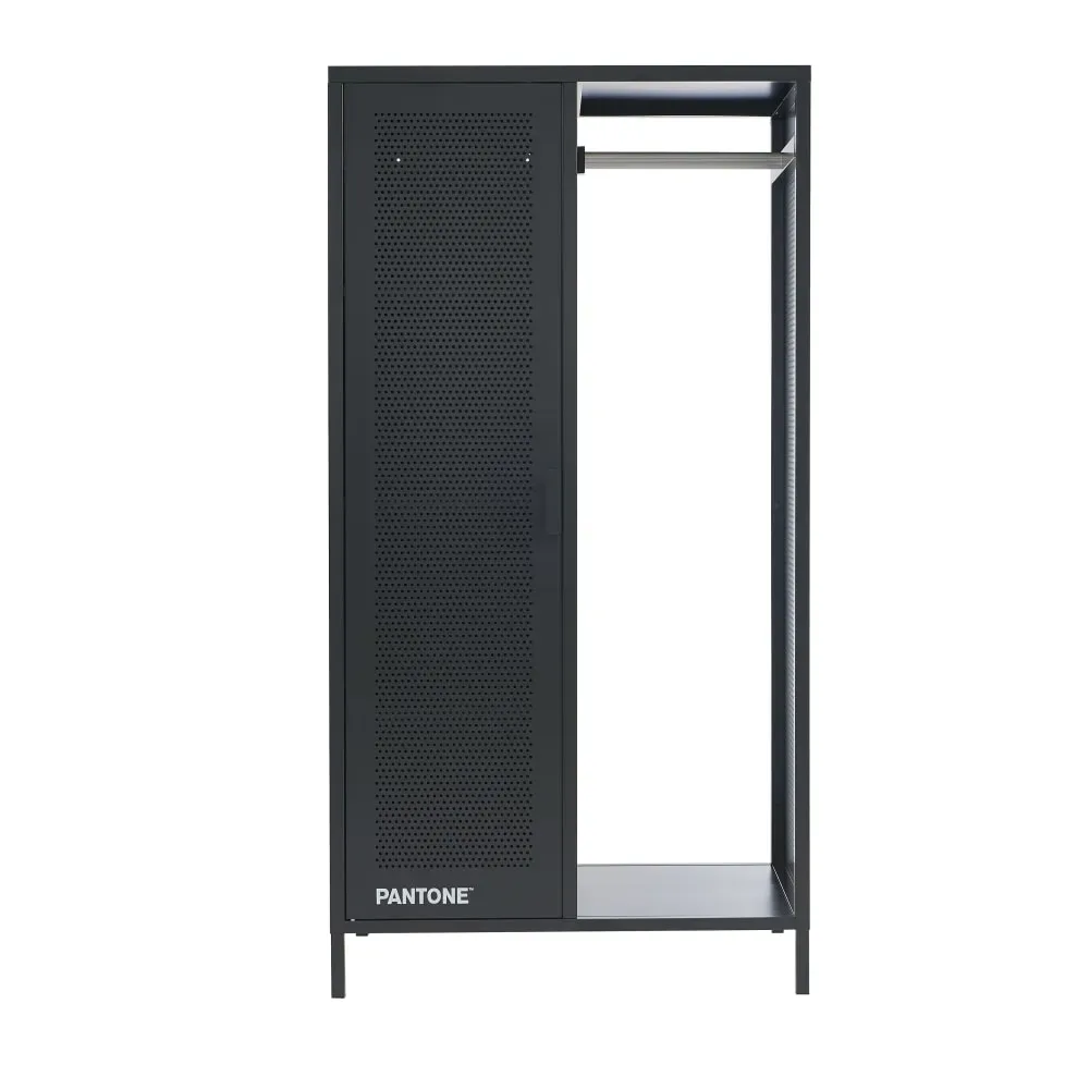 Vestiaire métal gris anthracite avec penderie h145cm