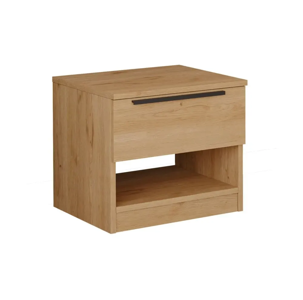 Table de chevet avec 1 tiroir et un compartiment marron