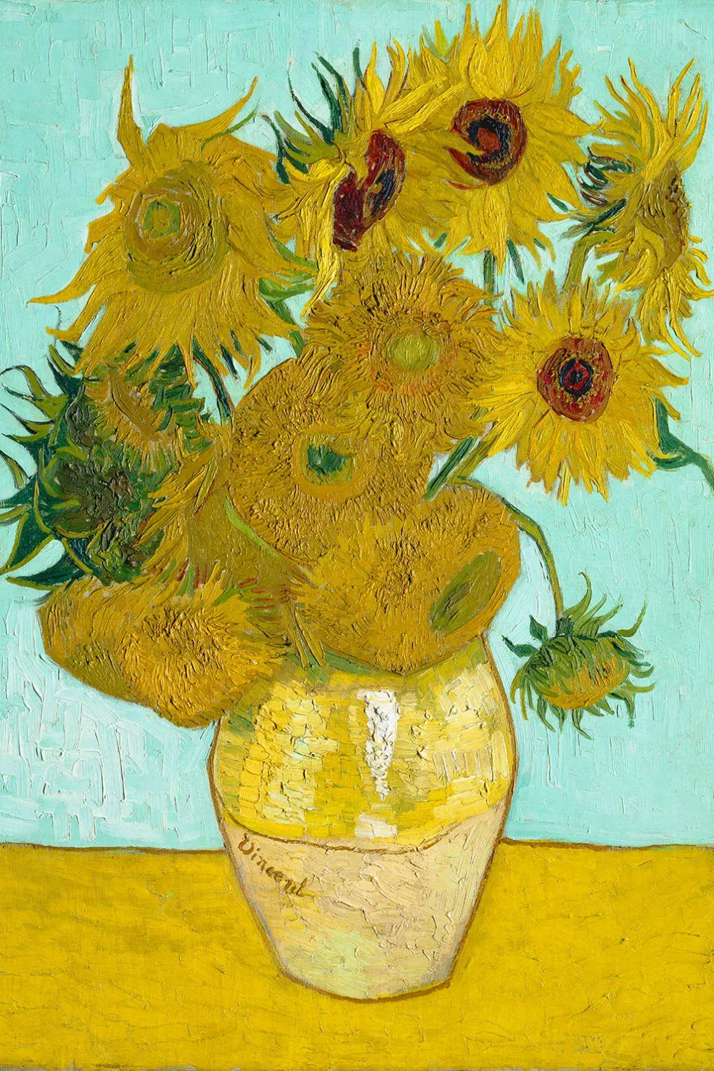 Tableau  Van Gogh les tournesols imprimé sur toile 40x60 cm
