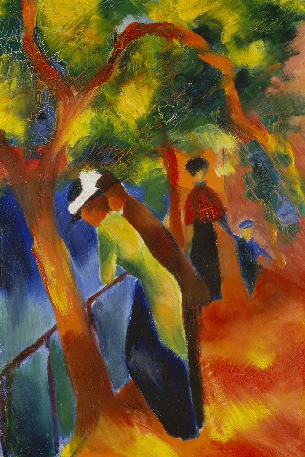 Tableau August Macke chemin ensoleillé imprimé sur toile 40x60 cm