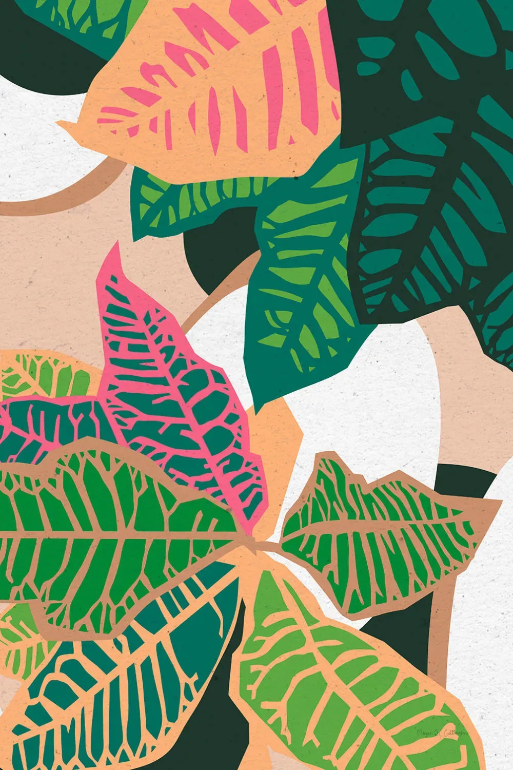 Tableau plantes colorées pour le jardin imprimé sur toile 60x90 cm